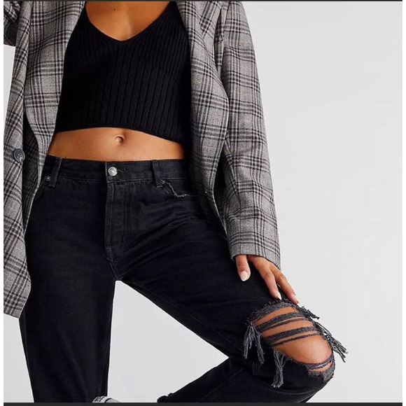 Free people Maggie mid rise straight size 27 - Picture 3 of 4